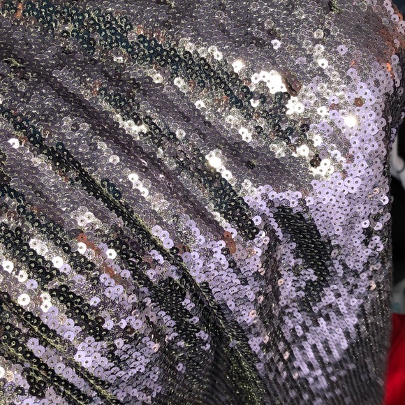 purple sequin mini dress - Picture 3 of 5